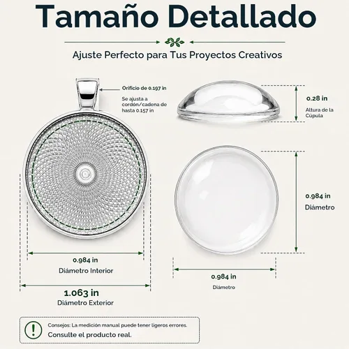 Vista 3 de OBSEDE Juego de 80 biseles redondos de acero inoxidable de 0.984 in, incluye 40 bandejas colgantes, 40 bandejas de cabujón de vidrio, para hacer