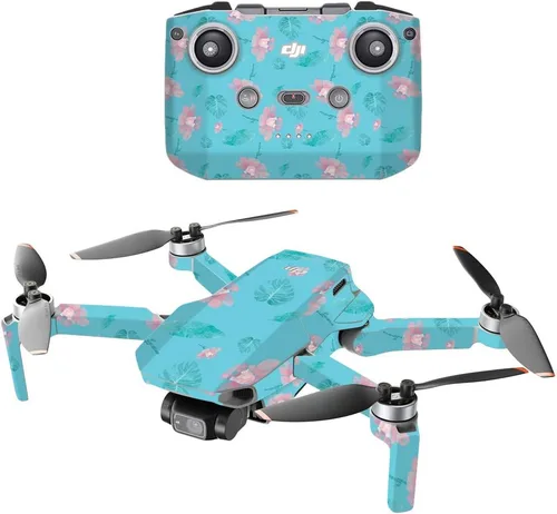 Vista 19 de MightySkins - Compatible con DJI Mini 2 Dron portátil - Blue Petals Funda protectora de vinilo duradera y única Fácil de aplicar, quitar