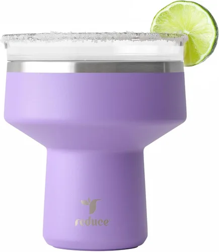 Vista 26 de Reduce Saltini - Vaso de cóctel de 16 onzas, vaso aislado de margarita con tapa, mantiene las bebidas frías durante 10 horas, alternativa al vaso