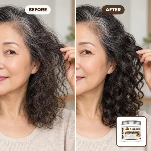 Vista 6 de Okay Batido desenredante de coco antiencrespamiento para el cabello, 17 onzas, blanco, 17 onzas