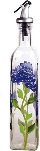 Vista 2 de Grant Howard Cruet cuadrado pintado a mano con vertedero, girasoles, 6 onzas., multicolor