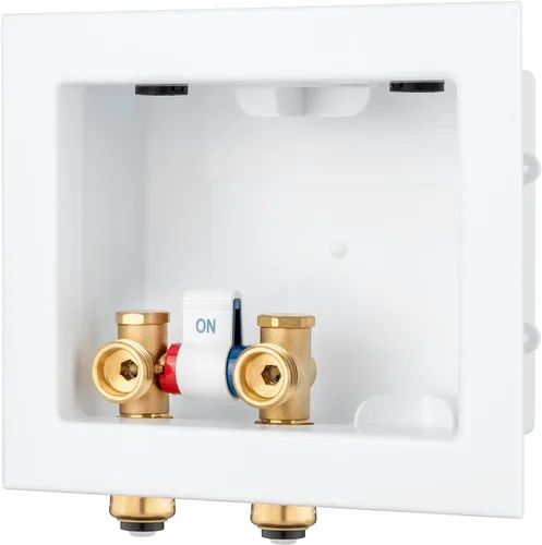 Vista 12 de (1 Paquete) Lidertik Caja de Salida para Lavadora Crimpar PEX-B, Válvula de Control Simple con Amortiguadores de Golpe de Ariete de Acero