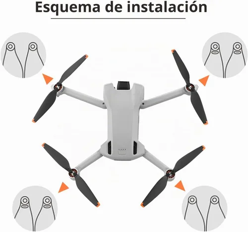 Vista 2 de 16 piezas de mini 3 hélices de repuesto, accesorios para DJI Mini 3 Drone piezas de repuesto Airscrew