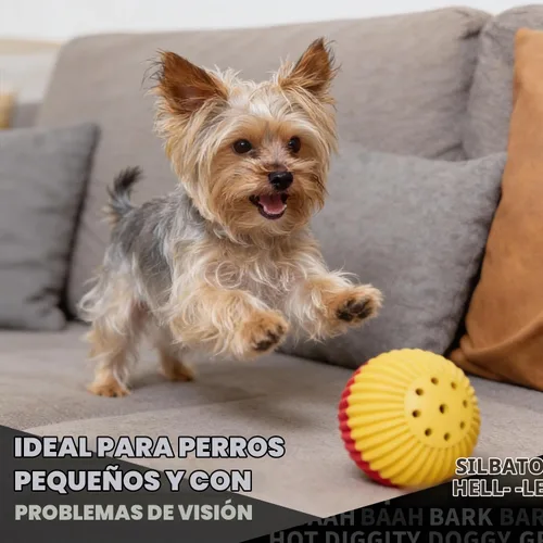 Vista 6 de Pet Qwerks Animal Sounds Babble Ball - Juguete interactivo para masticar para perros, tamaño grande