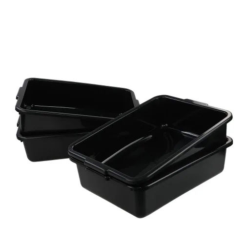 Vista 2 de Kiddream Bandeja de autobús comercial de 13 litros, caja de plástico para bañera de autobús, juego de 4