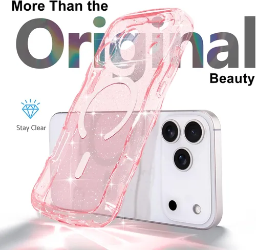 Vista 3 de Pepmune Funda magnética para iPhone 17 Pro Max, color rosa