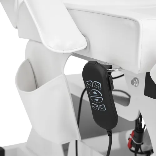 Vista 9 de Cama facial Artist hand para esteticista, mesa de masaje, cama de belleza médica con ajustes eléctricos de 3 motores, procedimiento de tatuaje Blanco