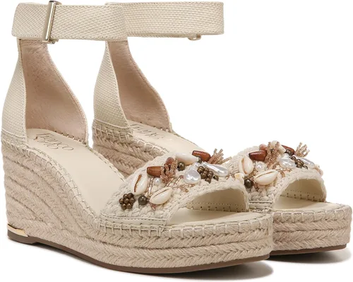 Vista 7 de Franco Sarto Sandalias de cuña Clemens Raffia para mujer Raffia Beige
