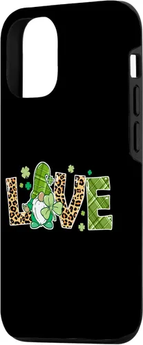 Vista 2 de Funda para iPhone 15 Love St Patricks Day Gnomes Shamrock para mujer