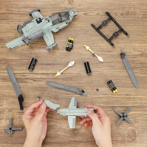 Vista 6 de AH-1Z Viper Attack - Juego de bloques de construcción de helicóptero (597 piezas) - Compatible con el juego de aviones Lego, kit de modelo de avión