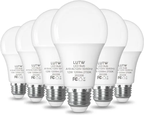 Vista 9 de Bombillas LED A19 E26, 60 W Eqv, 9 W, 2700 K, no regulables, paquete de 6 900 lúmenes, luz blanca cálida, ideal para iluminación de dormitorio