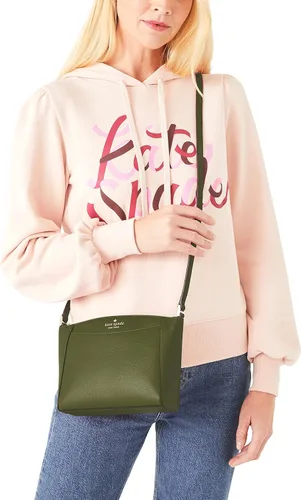 Vista 2 de Kate Spade Monica - Bolso cruzado de piel con guijarros, Verde Encantado