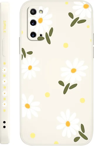 Vista 36 de LEECG para Samsung Galaxy S20 Funda, Diseño Creativo Lateral con Forro de Microfibra de Silicona Suave con Patrón de Flores para Cubierta de negro