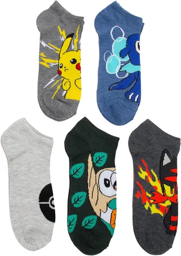 Vista 2 de Pokemon Paquete de 5 calcetines para hombre