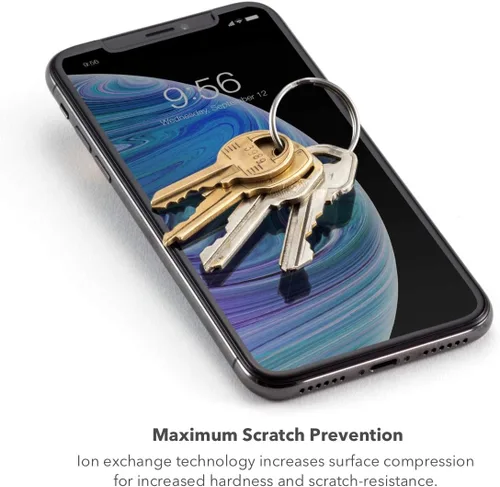 Vista 4 de ZAGG Protector de pantalla de vidrio Elite - Fabricado para Apple iPhone 11 Pro - Pantalla compatible con estuche - InvisibleShield - Protección