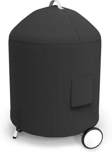Vista 8 de GRISUN Cubierta de parrilla negra 600D para parrillas Weber de carbón de 22