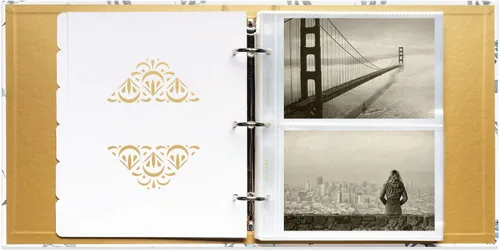 Vista 3 de Jot & Mark - Álbum de fotos (200 fotos de 4 x 6”, mangas de bolsillo transparentes, 6 divisores de pestañas, carpeta de 3 anillas de 8.5 x 9.5”)