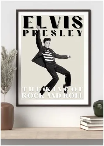Vista 5 de Elvis Presley - Impresión artística de rey del rock and roll, fotografía vintage en blanco y negro, arte de pared, impresión clásica de movimientos