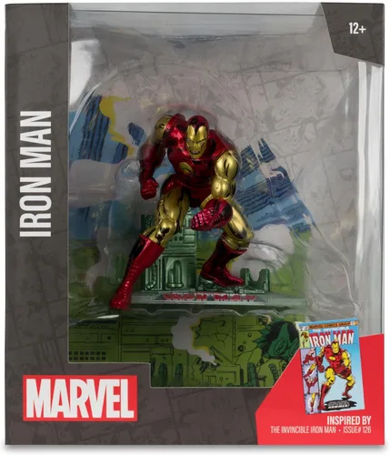 Vista 7 de McFarlane Toys - Figura posada a escala 1:10 de Marvel Iron Man con escena (The Invincible Iron Man #126)