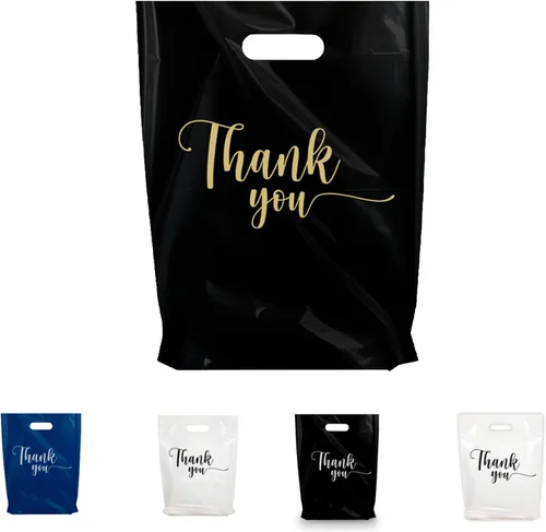 Vista 12 de BOLSAS DE TIENDA DE MERCANCÍAS DE AGRADECIMIENTO, diferentes tamaños 9"x12", 12"x15", 15"x18" 1.25 Mil. PAQUETES de 100/200/500 Bolsas de Productos