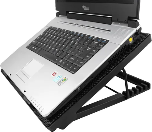 Vista 8 de Almohadilla de refrigeración para laptop de 17 pulgadas, 15.6, 14, 13, 12 pulgadas, alfombrilla enfriadora para juegos, 5 ventiladores silenciosos