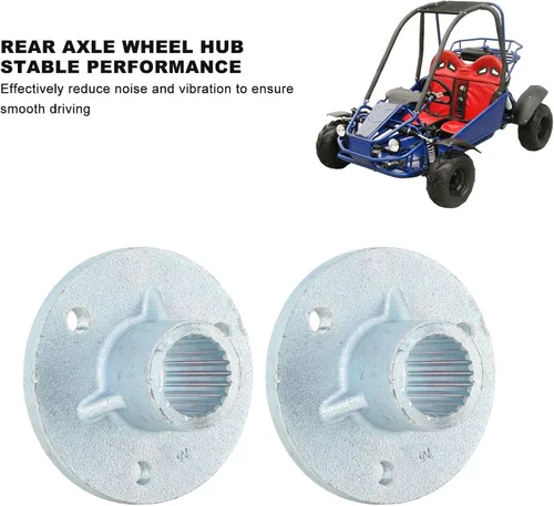 Vista 3 de KIMISS Kit de cubo de rueda trasera de 3 pernos para ATV Go Kart, se adapta a neumáticos de 5 pulgadas, compatible con izquierdo y derecho, cubo