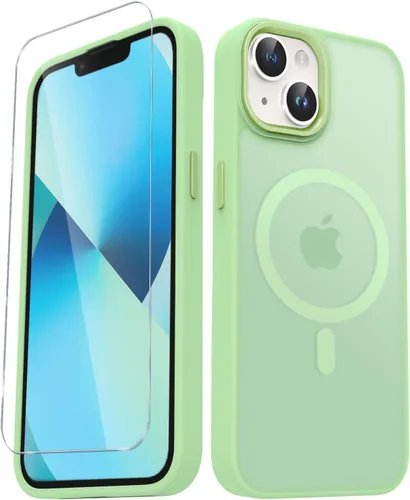 Vista 31 de YENAPOON Funda magnética mate para iPhone 11 con 1 protector de pantalla, compatible con Magsafe, translúcida esmerilada, delgada, a prueba