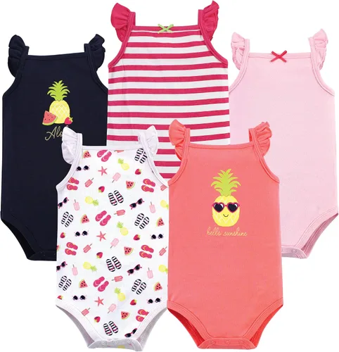 Vista 6 de Hudson Baby Mamelucos sin mangas unisex de algodón para bebé Béisbol