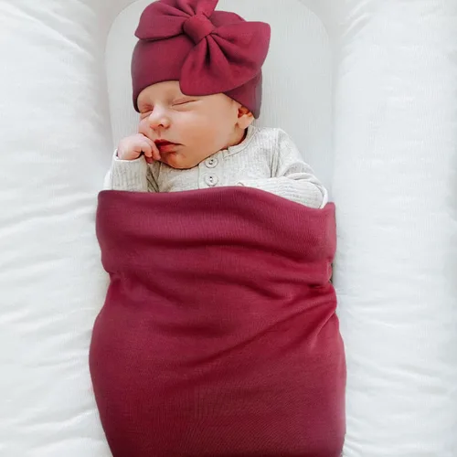 Vista 7 de DRESHOW BQUBO - Conjunto de guantes de algodón para recién nacido, manta cálida para bebé, saco de dormir para bebé, regalo de ducha