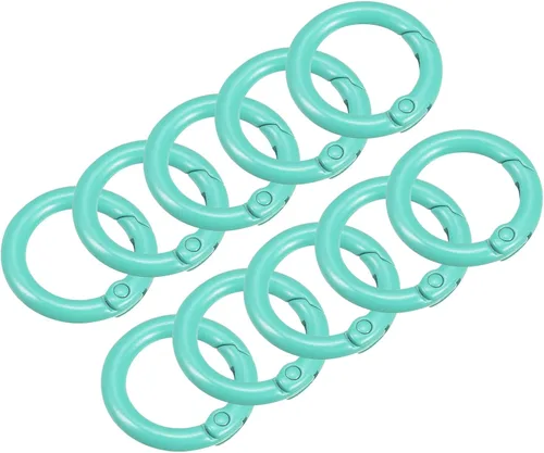 Vista 8 de uxcell Anillos redondos de resorte, hebilla de gatillo para bolsos, monederos, llavero