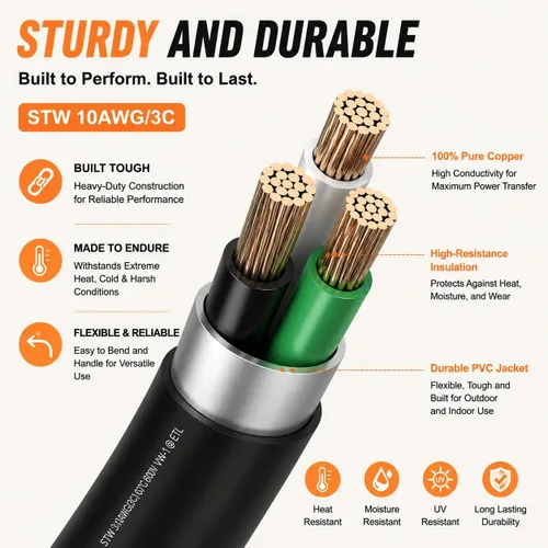Vista 6 de NEMA L14-30P a 6-50R Cable adaptador de generador a soldador