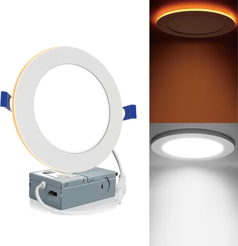 Vista 11 de Meconard - Paquete de 1 iluminación LED empotrable de 6 pulgadas, 3CCT, luz 5000k/4000k/3000k - 3ct blanco