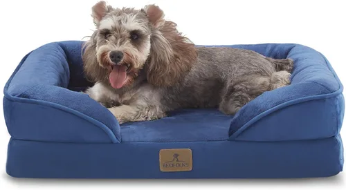 Vista 22 de Bedfolks - Cama ortopédica extra pequeña para perros, cama de sofá impermeable para perros pequeños y gatos, sofá de espuma en forma de huevo