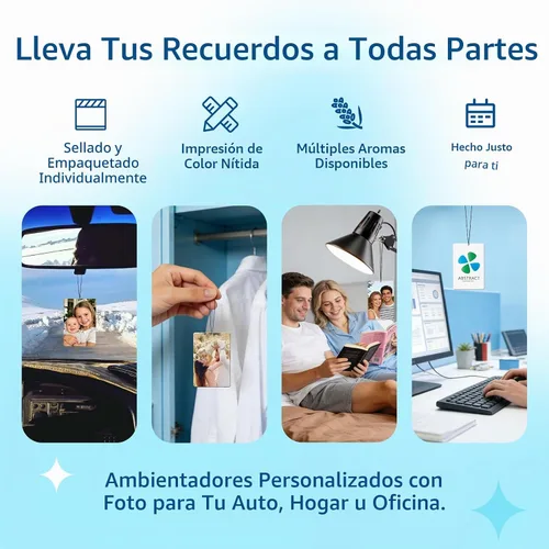 Vista 6 de Ambientadores personalizados con imagen para coche