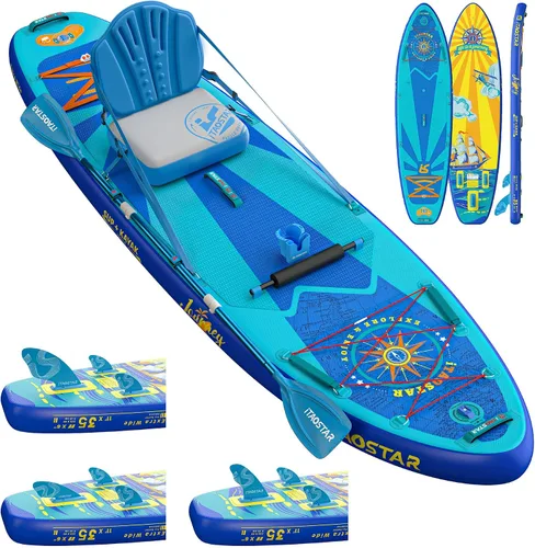 Vista 7 de iTAOSTAR Journey Tabla de Paddle de 11'6" / 11'×34" / 11'×35" Extra Ancha, Accesorios Premium de Tabla SUP Todo-en-Uno, Aletas Personalizadas