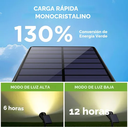 Vista 4 de InnoGear 1 foco solar al aire libre para poste de bandera jardín patio Blanco cálido