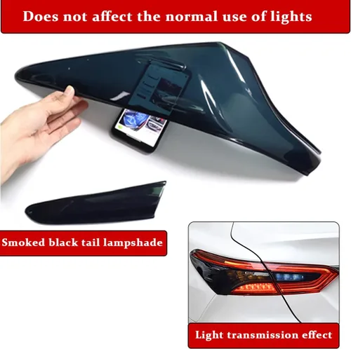 Vista 4 de Cubierta para luz trasera 4 piezas para Camry 2024 2023 2022 2021 2020 2019 2018, protector de bisel para marco de luz trasera, accesorios