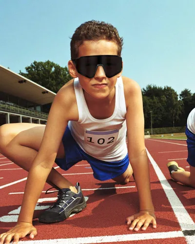 Vista 5 de FEISEDY Gafas de sol para niños, gafas de sol de béisbol juveniles, UV400, deportes, adolescentes, ciclismo, sombras para niños y niñas de 8 a 16