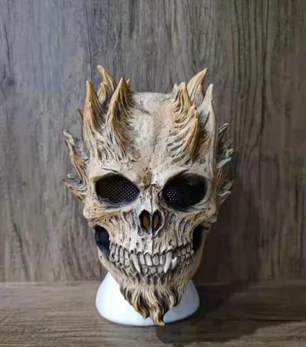 Vista 4 de Máscara de calavera de terror, máscara de esqueleto realista