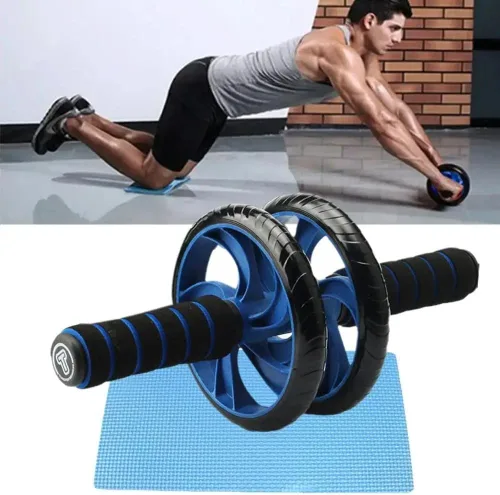 Vista 6 de Rodillos abdominales con rodillera, entrenamiento muscular, equipo de fitness para hombres y mujeres, para el hogar, oficina, gimnasio al aire libre