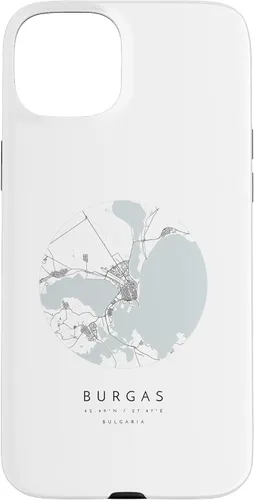 Vista 9 de Burgas Bulgaria Coordinates map - Carcasa para iPhone 16