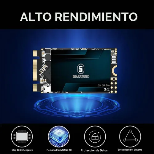 Vista 2 de SSD 64GB M.2 2242 NGFF 1.654 in SATA 3 Unidad interna de estado sólido para computadora portátil de escritorio (M.2 2242, 64GB)