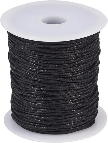 Vista 11 de Cordón de algodón encerado aguamarina de 100 yardas, hilo trenzado para cuentas de cordón de pulsera, collar de alambre de 0.039 pulgadas
