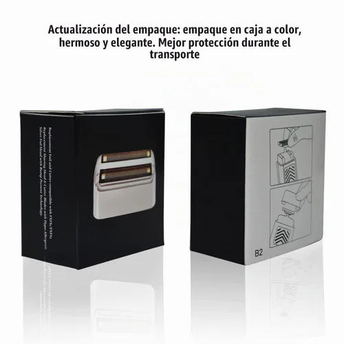 Vista 7 de Hoja de repuesto para afeitadora y cortadoras compatibles con BaBylissPRO Barberology Double FXFS2G (dorado)