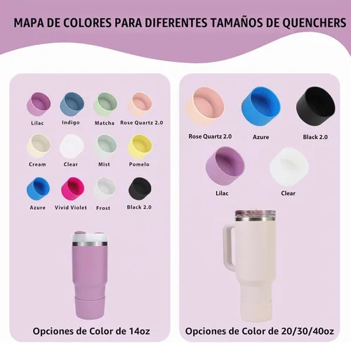 Vista 4 de Botas para vasos Stanley de 14 onzas, bota de silicona para Stanley Quencher de 14 onzas, accesorio protector inferior para vaso Stanley de 14 onzas