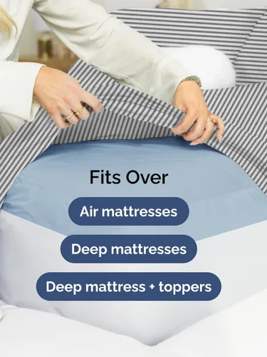 Vista 95 de Extra Deep Twin XL Sheet Set - 3 Piece College Dorm Room - White 01-Blanco