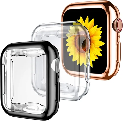 Vista 10 de GEAK - Juego de 3 fundas protectoras TPU compatibles con Apple Watch Series 11 10, protector de pantalla de 1.65 pulgadas, funda protectora completa