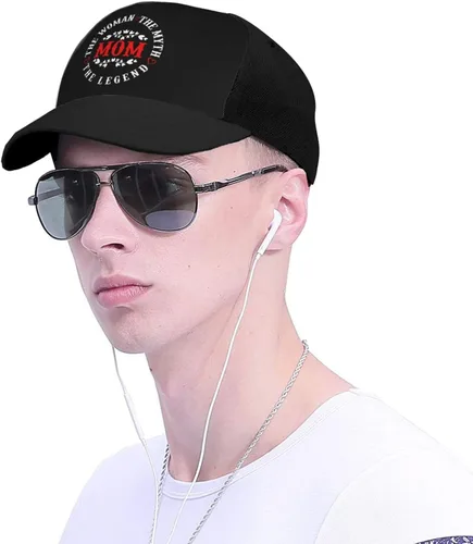 Vista 2 de KOSPOGO The Woman The Myth The Legend Baseball Cap for Men Women Baseball Hat Outdoor Casual Breathable Caps Adjustable Trucker Hat Dad Hats Black