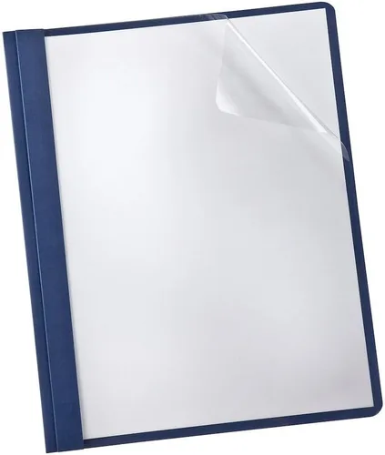 Vista 5 de Oxford tapa delantera para informes, de lino transparente, tamaño carta, 5 unidades, Negro
