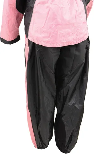 Vista 2 de Milwaukee Leather Traje de lluvia de motocicleta resistente al agua para mujer con cinta reflectante Hi Vis